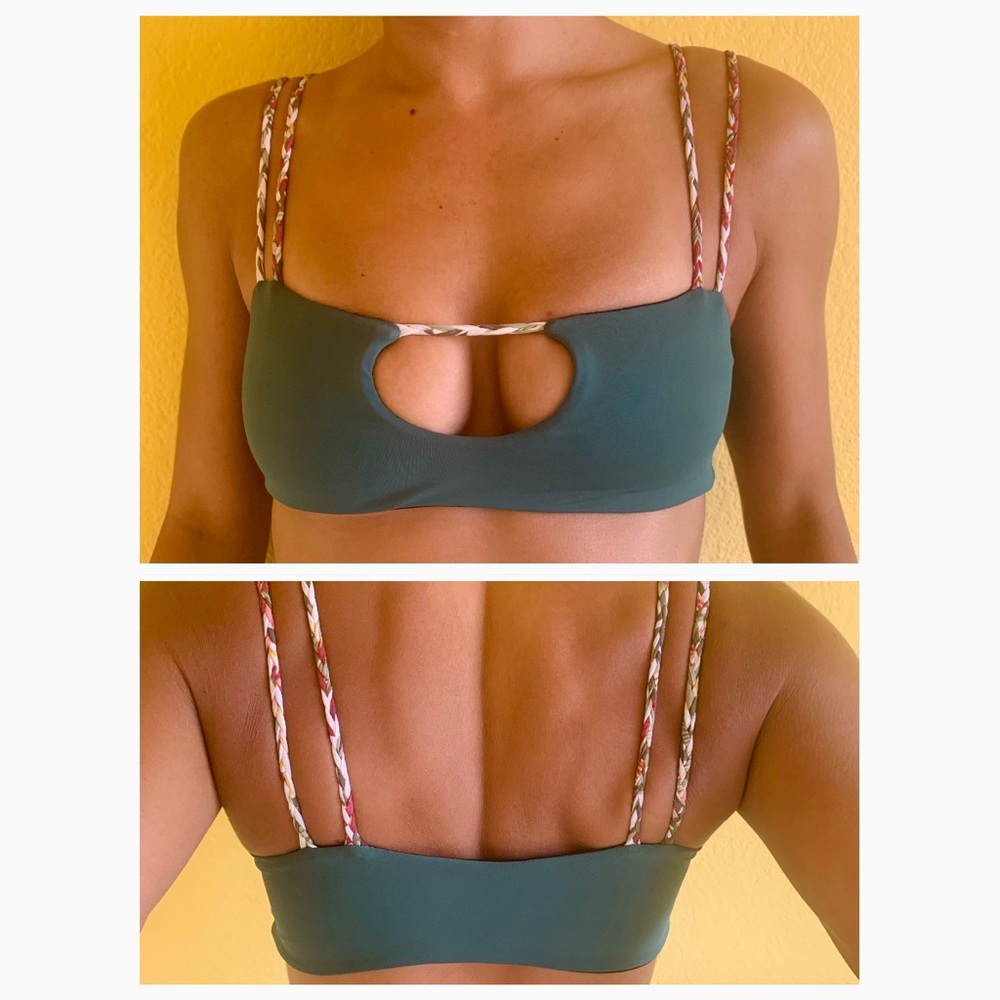 Reversible Keyhole Braided top & thong bottoms